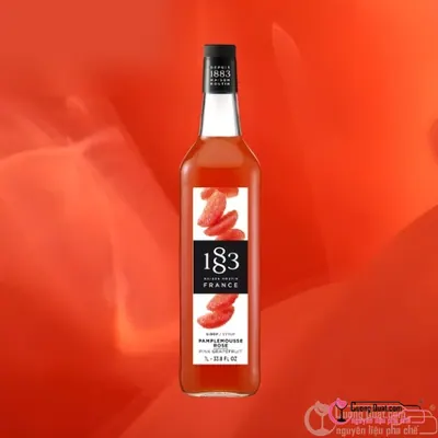 1883 Siro Bưởi Hồng 1L, Chai 1L, thùng 6