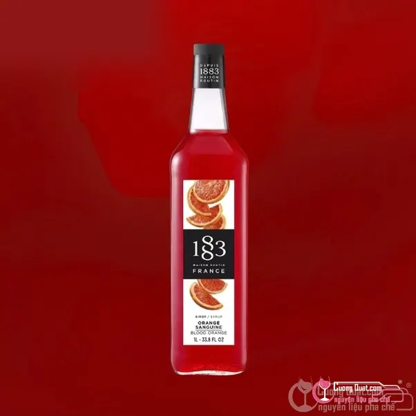 1883 Siro Cam Đỏ 1L, Chai 1L, thùng 6