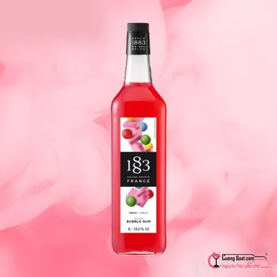 1883 Siro Kẹo Cao Su Bubblegum 1L, Chai 1L, thùng 6