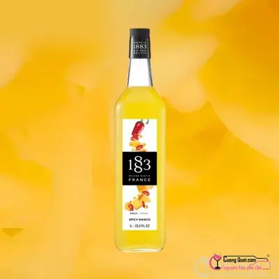 1883 Siro Xoài Cay Spicy Mango 1L, Chai 1L, thùng 6