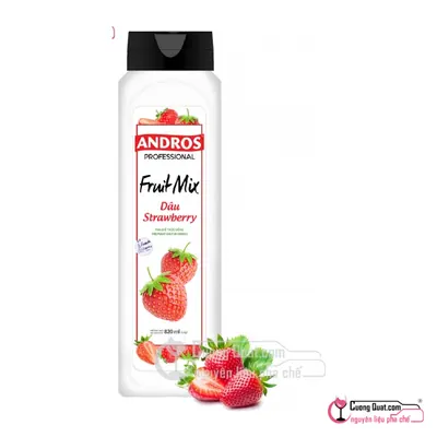 Andros Fruit Mix Dâu 820ml, Chai 820ml, thùng 8