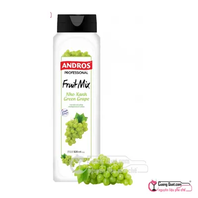 Andros Fruit Mix Nho Xanh 820ml, Chai 820ml, thùng 8