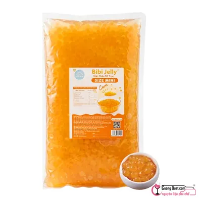 Bibi Trân Châu 3Q Cam Trơn Size Mini 2kg, Gói 2kg, thùng 6