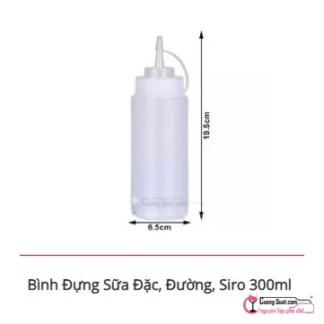 Bình Đựng Sữa Đường Sirô 300ml, Cái 300ml