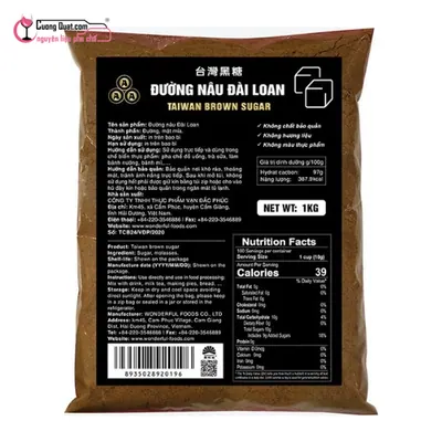 Bột Đường Nâu Wonderful 1kg, Gói 1kg, thùng 15