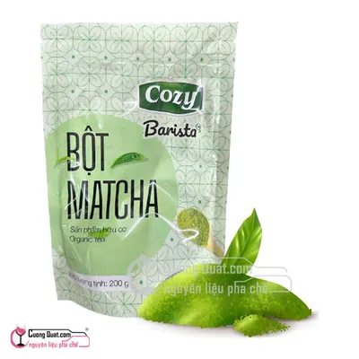 Bột Matcha Cozy 200g, Gói 200g, thùng 30