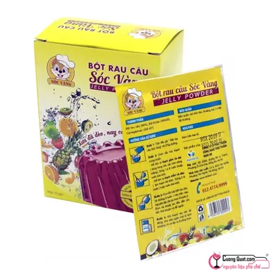 Bột Rau Câu Sóc Vàng 132g, Hộp 132g, thùng 10