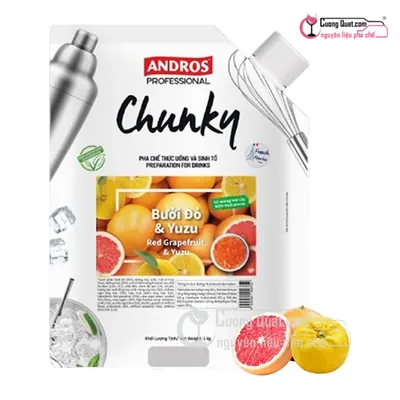 Chunky Bưởi Đỏ Yuzu 1kg, Gói 1kg, thùng 8