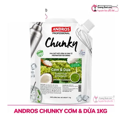 Chunky Cốm Dừa 1kg, Gói 1kg, thùng 8