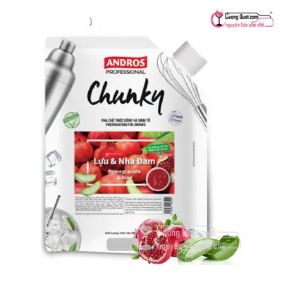 Chunky Lựu Nha Đam 1kg, Gói 1kg, thùng 8
