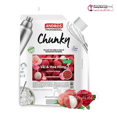 Chunky Vải Hoa Hồng 1kg, Gói 1kg, thùng 8