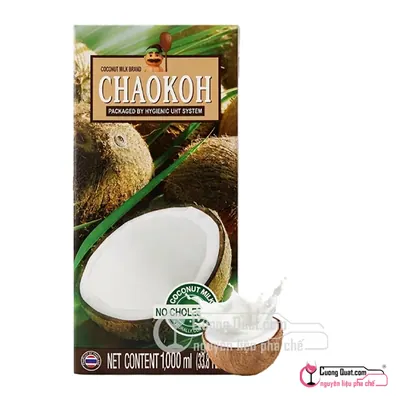 Cốt Dừa Chaokoh 1L, Hộp 1L, thùng 12
