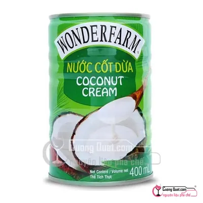 Cốt Dừa WonderFarm 400ml, Hộp 400ml, thùng 24