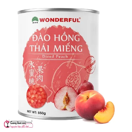 Đào Hồng Wonderful 850g, Hộp 850g, thùng 12