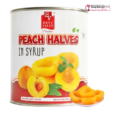 Đào Ngâm Best 820g, Hộp 820g, thùng 12