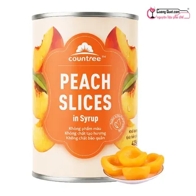 Đào Ngâm Countree g 425g, Lon 425g, thùng 12