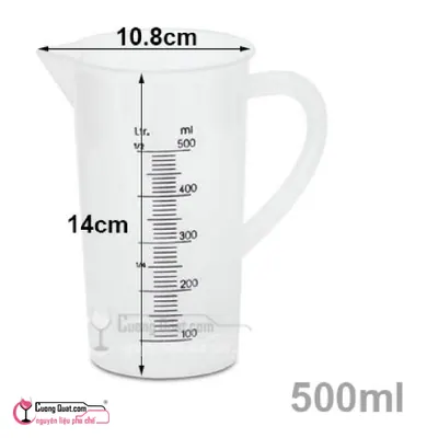 Đong Nhựa Cao Cấp Chịu Nhiệt Tốt 500ml, Cái 500ml