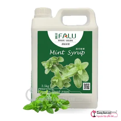 Falu Siro Bạc Hà 2.5kg, Chai 2.5kg, thùng 6