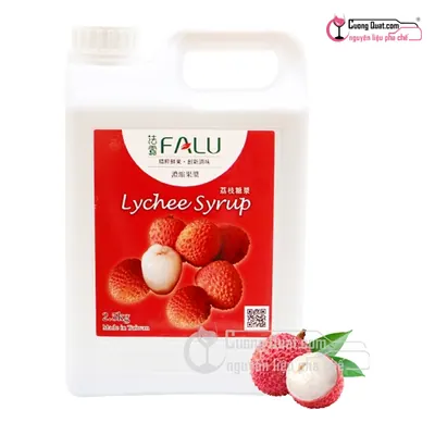 Falu Siro Vải 2.5kg, Chai 2.5kg, thùng 6