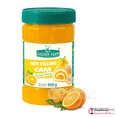 GoldenFarm Mứt Filling Cam 950g, Hộp 950g