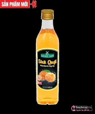 GoldenFarm Siro Quýt 520ml, Chai 520ml, thùng 12