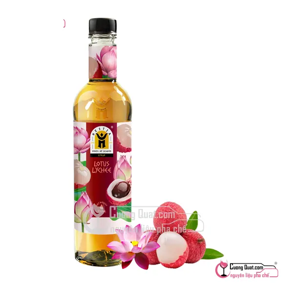 Hestia Siro Vải Sen 750ml, Chai 750ml, thùng 12