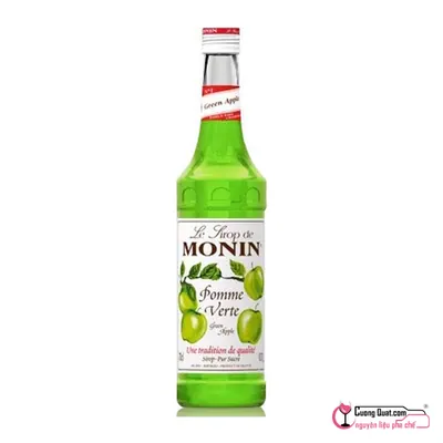Monin Siro Táo Xanh 700ml, Chai 700ml, thùng 6