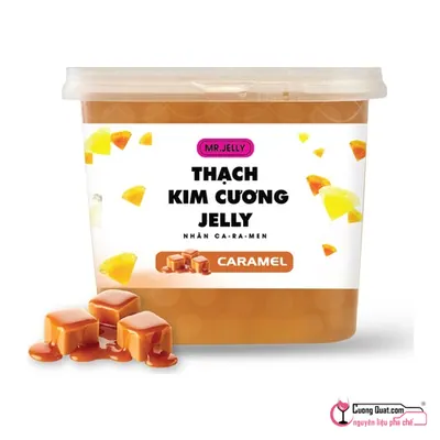 Mr Jelly Thạch Kim Cương Nhân Caramel 2.1kg, Hộp 2.1kg, thùng 6