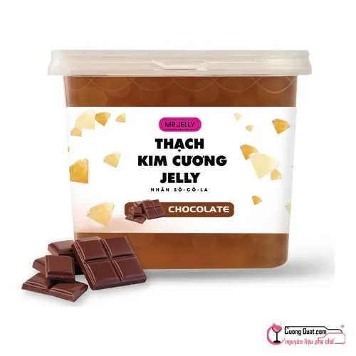 Mr Jelly Thạch Kim Cương Nhân Sô Cô La 2.1kg, Hộp 2.1kg, thùng 6