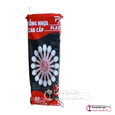 Muỗng Nhựa Cao Cấp Đen (50 cái), Gói