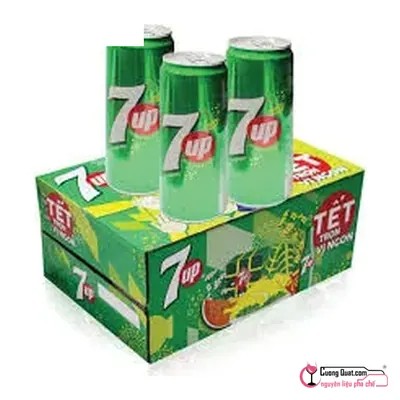 Nước 7 up lon Việt - Thùng 24 lon, Thùng