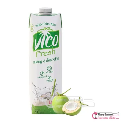 Nước Dừa Xiêm Vico 1L, Hộp 1L, thùng 12
