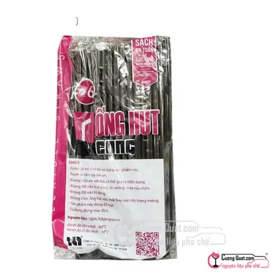 Ống Hút Cong P6 Đen, Cái