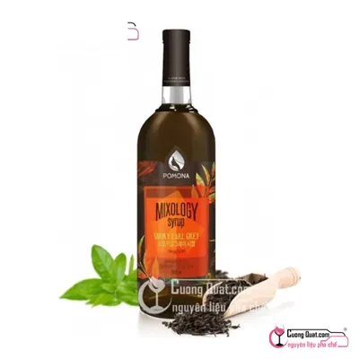 Pomona Siro Trà Bá Tước Khói 1L, Chai 1L, thùng 6