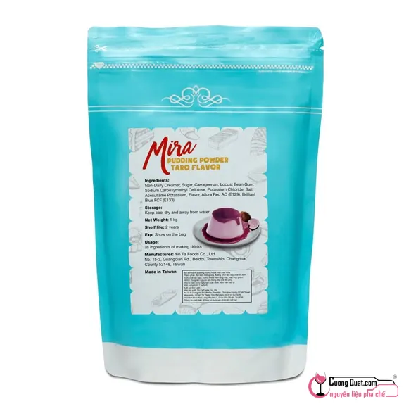 Pudding Khoai Môn Mira 1kg, Gói 1kg, thùng 20