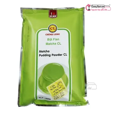 Pudding Matcha Chính Long 500g, Gói 500g, thùng 12