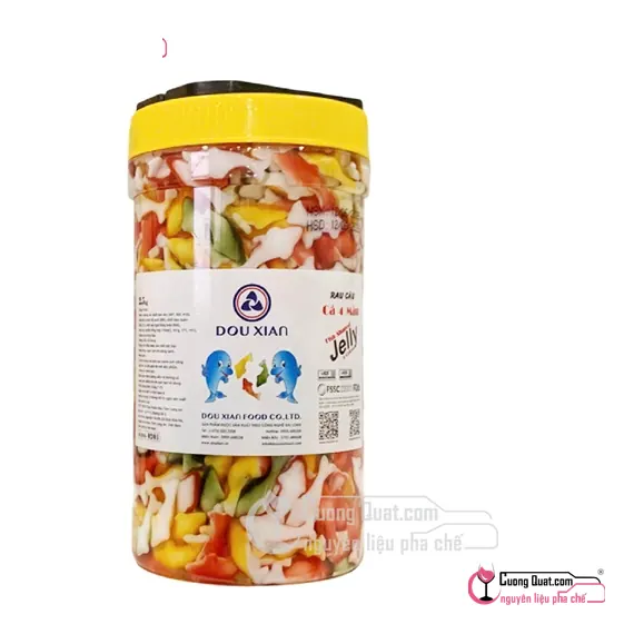 Rau Câu Cá 4 Màu Douxian 2.5kg, Hủ 2.5kg, thùng 6