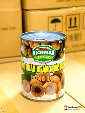 Rich Nhãn Ngâm Nước Đường 560g, Hộp 560g, thùng 24