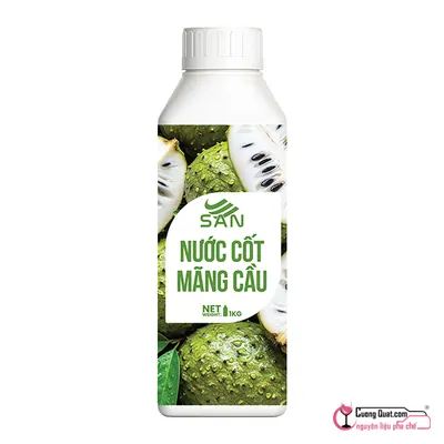 San Nước Cốt Mãng Cầu 1kg, Chai 1kg, thùng 12