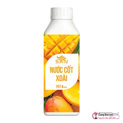 San Nước Cốt Xoài 1kg, Chai 1kg, thùng 12