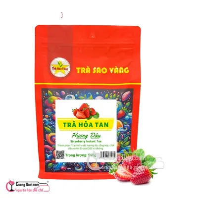 Sao Vàng Trà Hòa Tan Dâu 500g, Gói 500g