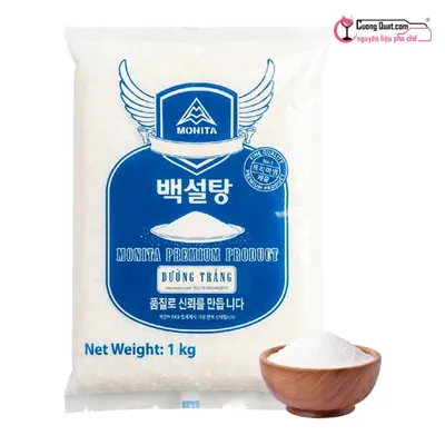 Seoul Monita Bột Đường (Trắng) 1kg, Gói 1kg, thùng 16
