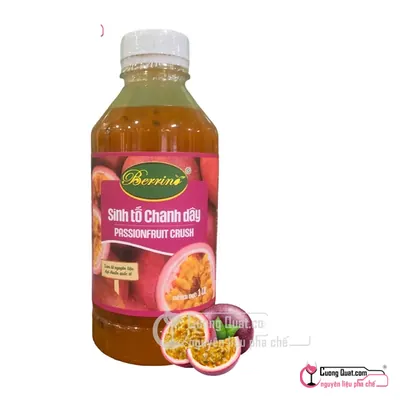 Sinh Tố Berrino Chanh Dây 1L, Chai 1L, thùng 12