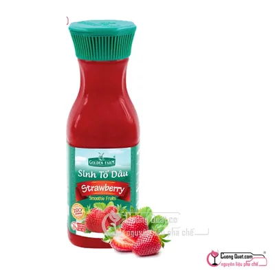 Sinh Tố GDF Dâu 1L, Chai 1L, thùng 12