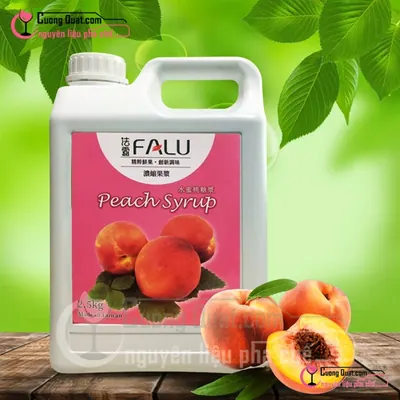 Siro Falu Đào 2.5kg, Chai 2.5kg, thùng 6