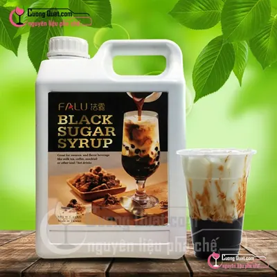 Siro Falu Đường Đen 2.5kg, Chai 2.5kg, thùng 6