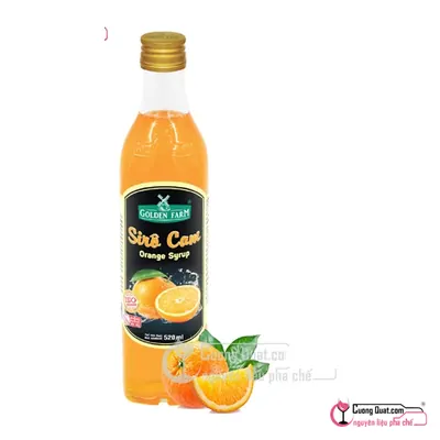 Siro GDF Cam Vàng 520ml, Chai 520ml, thùng 12