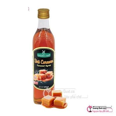 Siro GDF Caramel 520ml, Chai 520ml, thùng 12