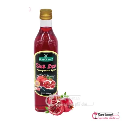 Siro GDF Lựu 520ml, Chai 520ml, thùng 12