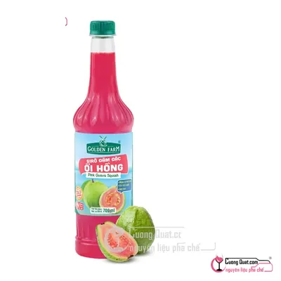 Siro GDF Ổi Hồng Đậm Đặc 700ml, Chai 700ml, thùng 12